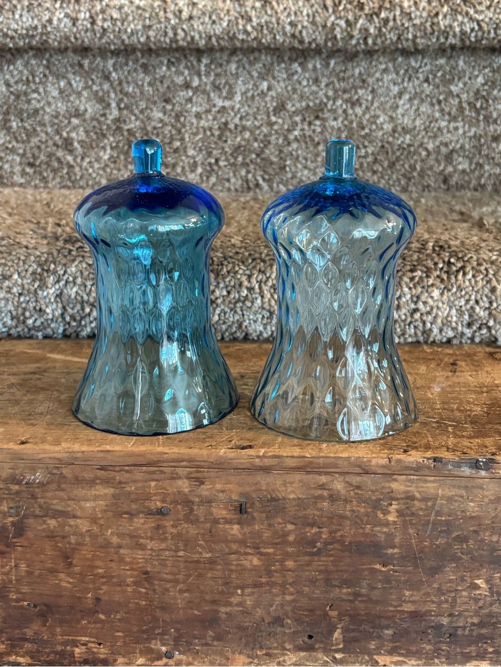 Blue Glass Decorative votive holders